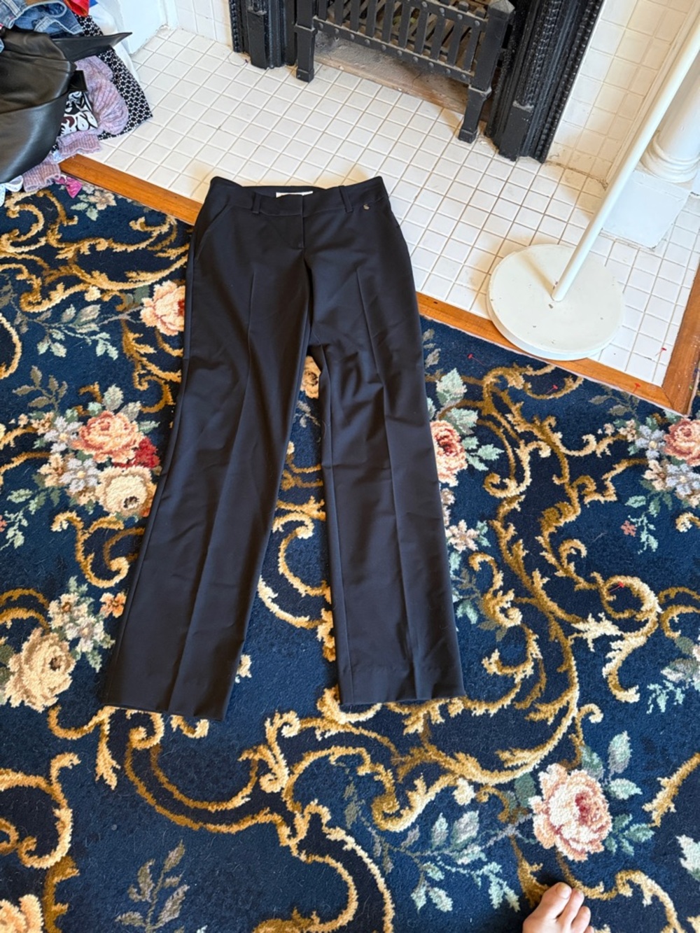 Women's Black Straight-Leg Dress Pants- worn once- excellent shape